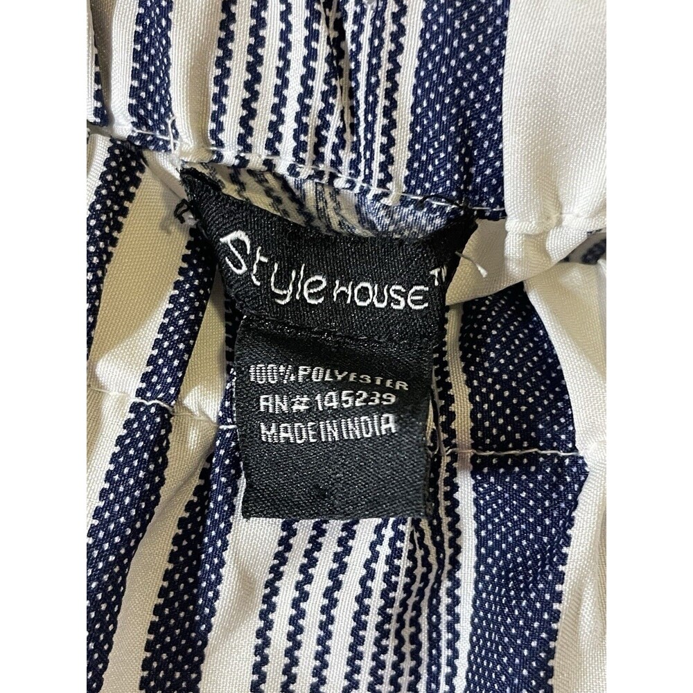 Style House Women’s Shirts Romper Large Blue And White - Picture 3 of 5